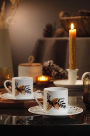 Hermia Juego de tazas de café Multicolor (4 piezas) en porcelana